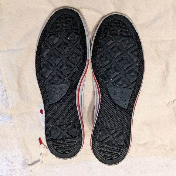 (Converse) Red "Open To Change" Hi-Tops - Picture 6 of 8